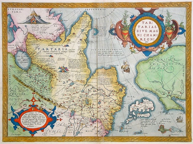 Antique map of Tartaria by Ortelius