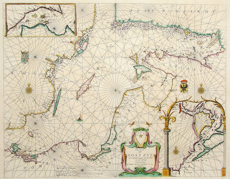 Antique map of Baltic Sea by van Loon