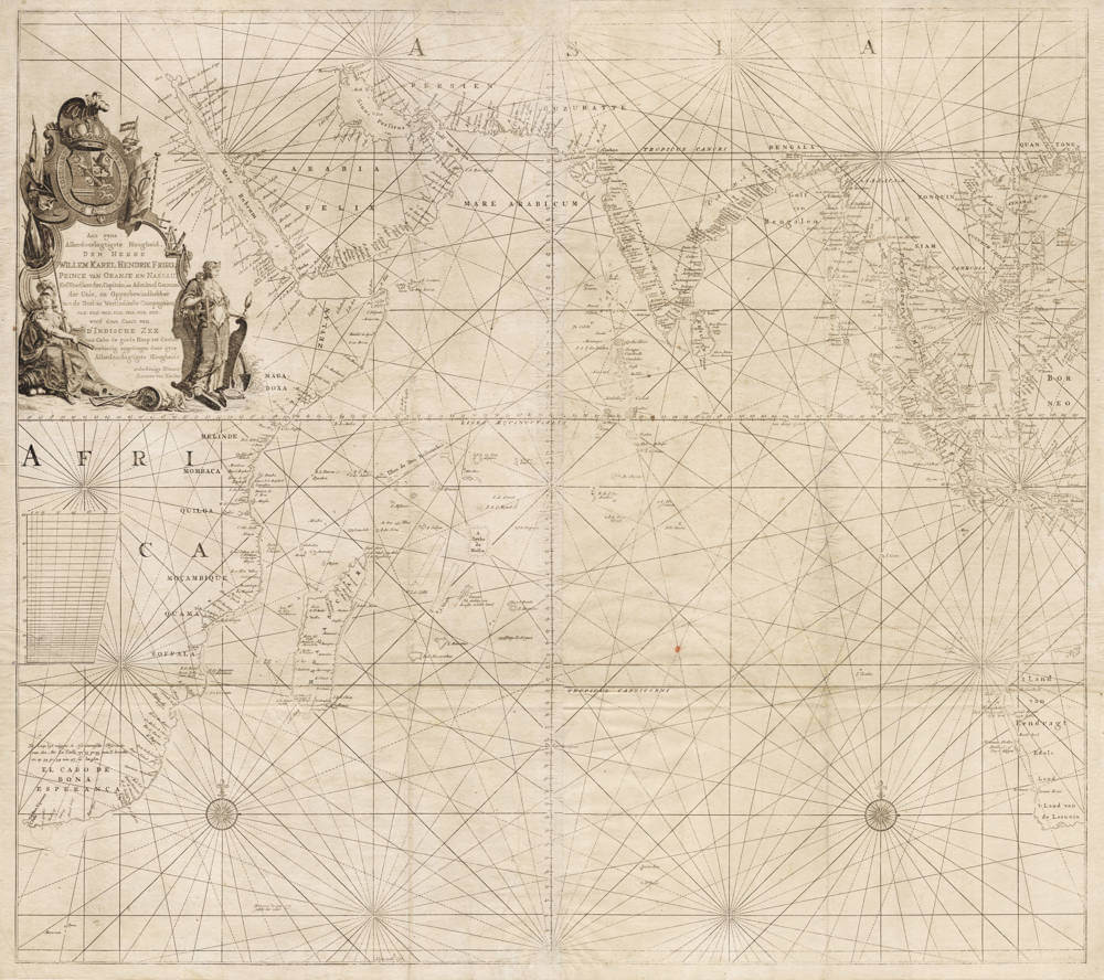 Antique map of Far East, Australia, Indian Ocean by van Keulen