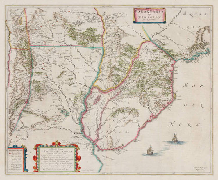 Antique map of Paraguay by Joan Blaeu