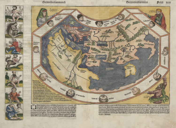 Antique map of the World by Schedel / Ptolemy