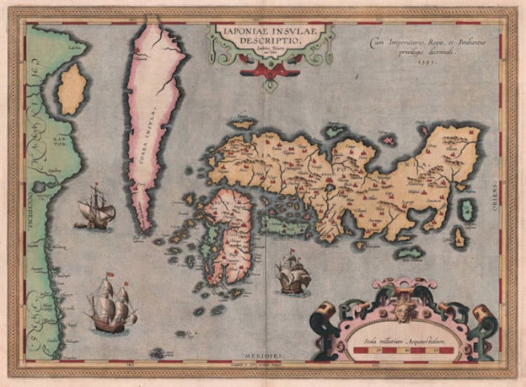 Antique map of Japan by Ortelius