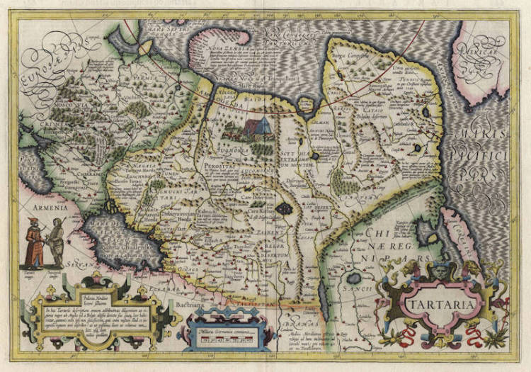 Antique map of Tartaria by Hondius
