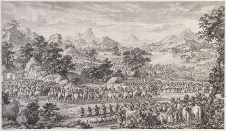 Antique map of China by Ignatius Sichelbarth