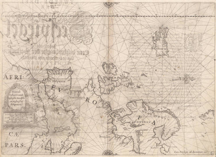 Antique map of Europe by Blaeu
