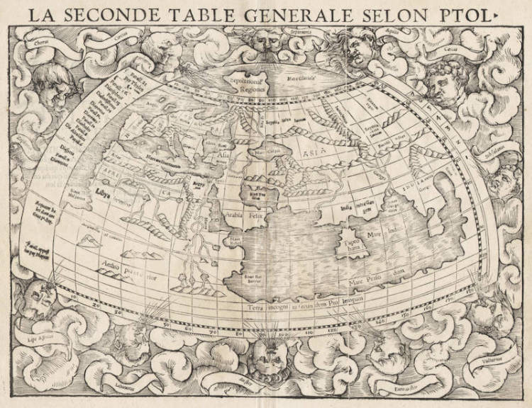 Antique map of the World by Münster / Ptolemy