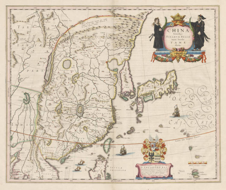 Antique map of China by Blaeu / Gerritsz