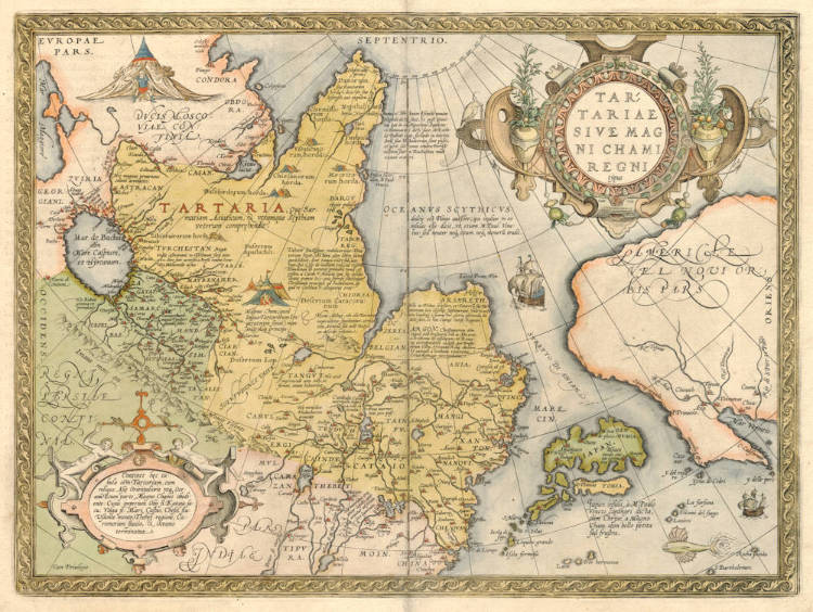 Antique map of Tartaria by Ortelius