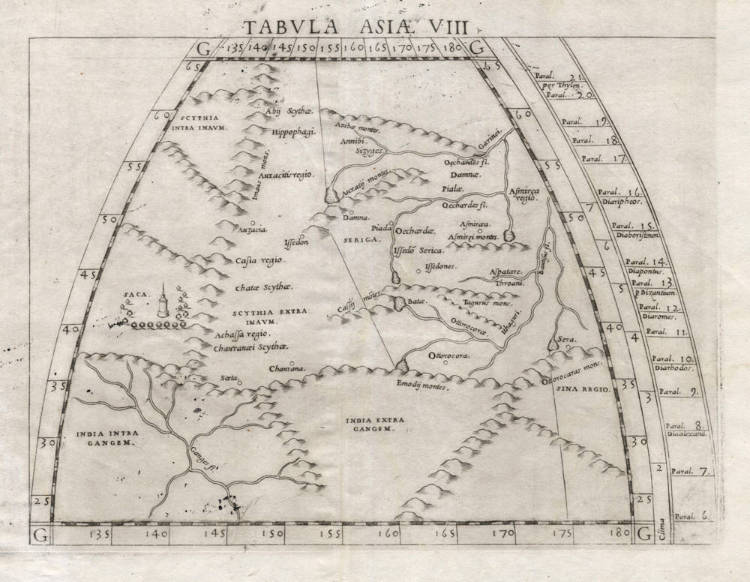 Antique map of China by Ruscelli / Gastaldi / Ptolemy