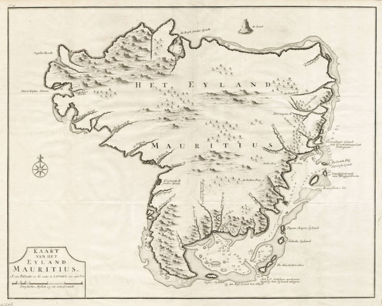 Antique map of Mauritius by Valentijn