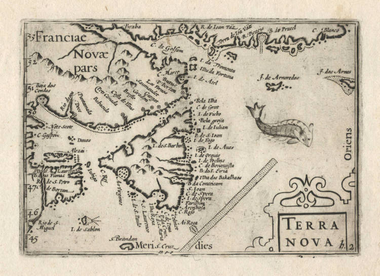 Antique map of Canada by Langenes / Visscher