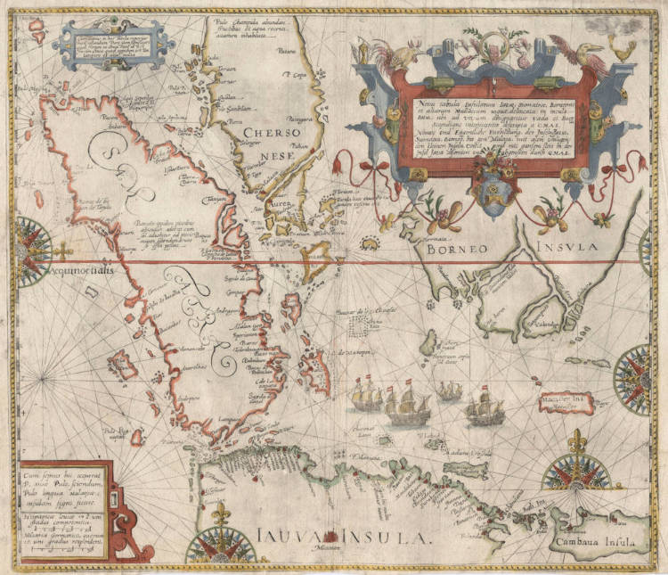 Antique map of South East Asia by de Bry