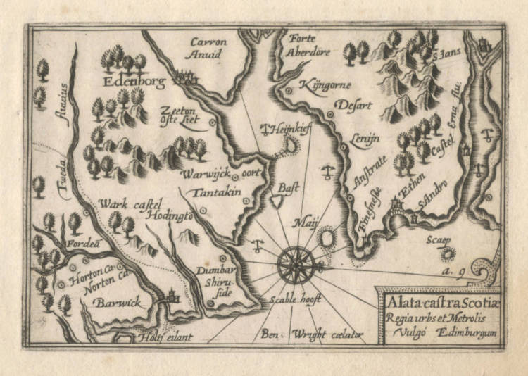 Antique map of Edinburgh by Wright / Visscher