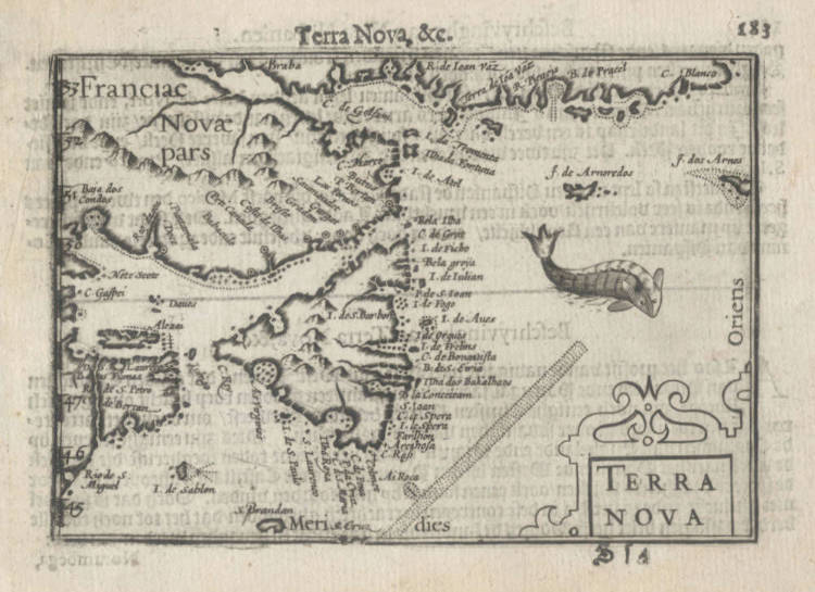Antique map of Canada by Langenes