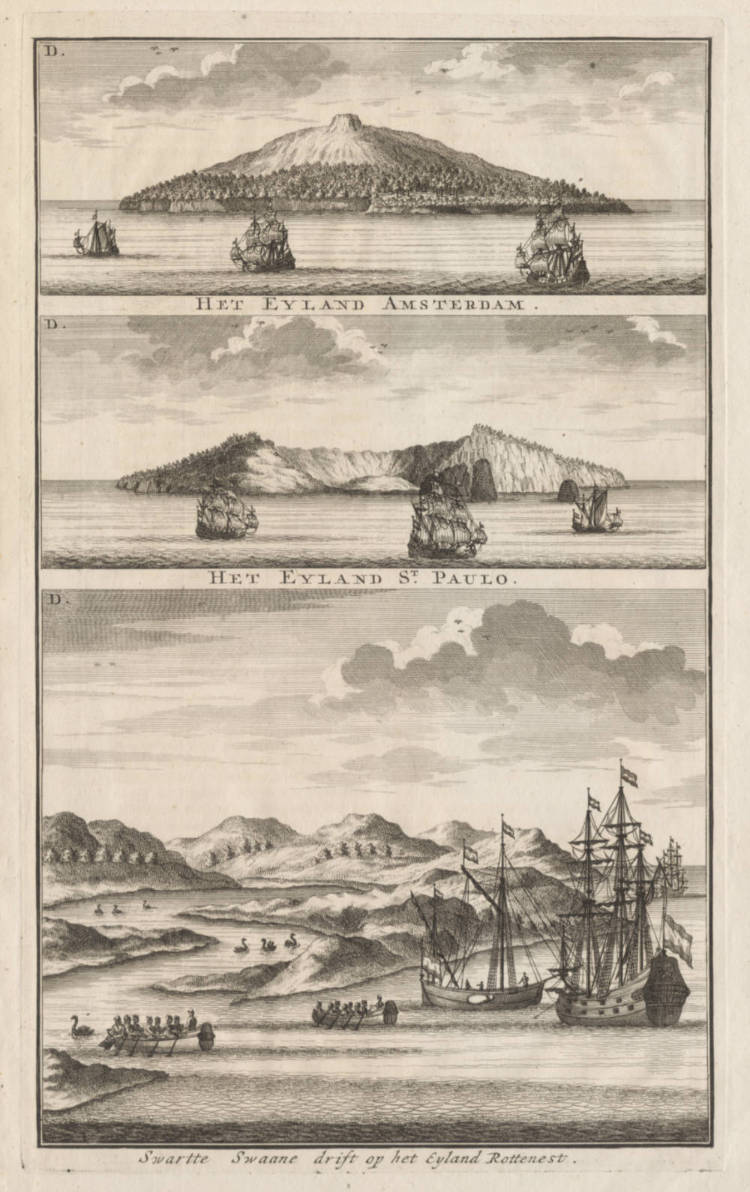 Antique map of the Swan River by Valentijn