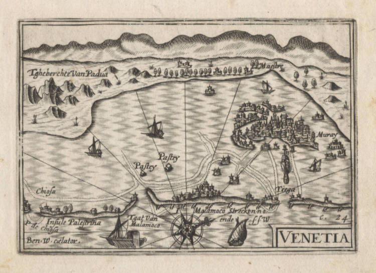 Antique map of Venice by Wright