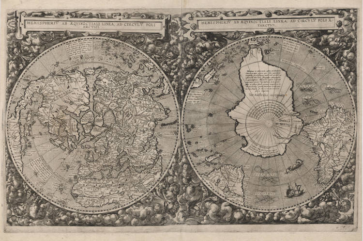 Antique map of the World by de Jode
