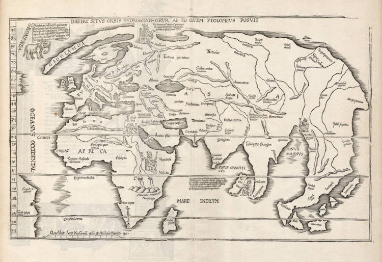 Antique map of the World by Fries / Waldseemüller
