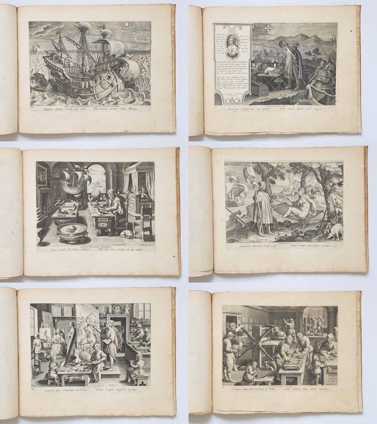 Antique map of New Inventions by Stradanus