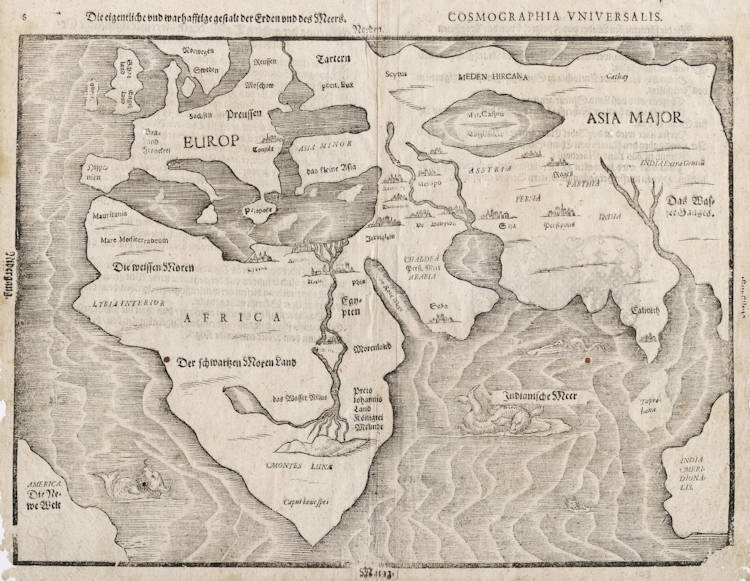 Antique map of the World by Heinrich Bünting