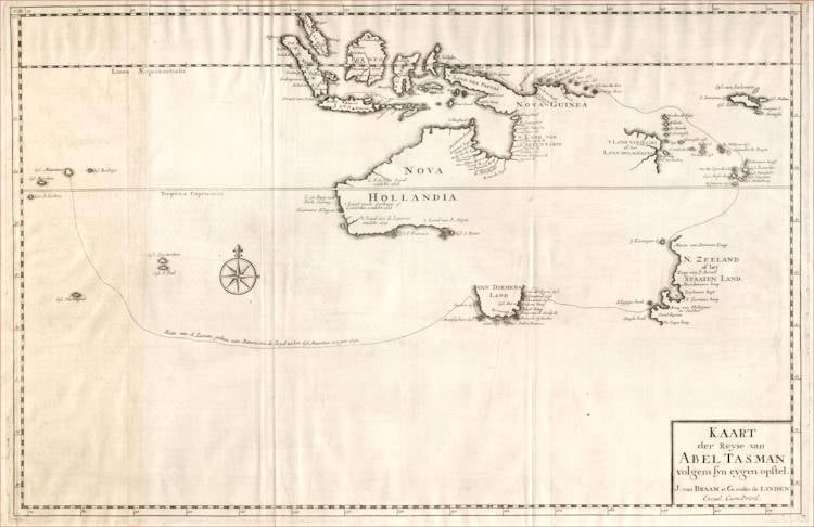 Antique map of Australia by Valentijn