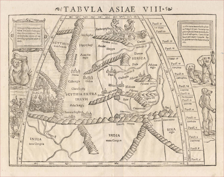 Antique map of China by Münster / Ptolemy