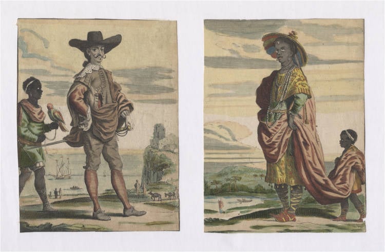 Antique map of Child slavery by Jan van Troyen<br>
Gerbrand van den Eeckhout<br>
Hugo Allard