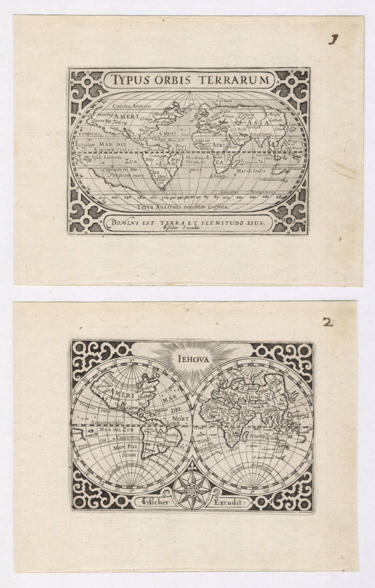 Antique map of the World by Visscher