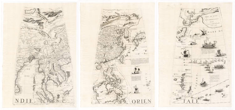 Antique map of China by Coronelli
