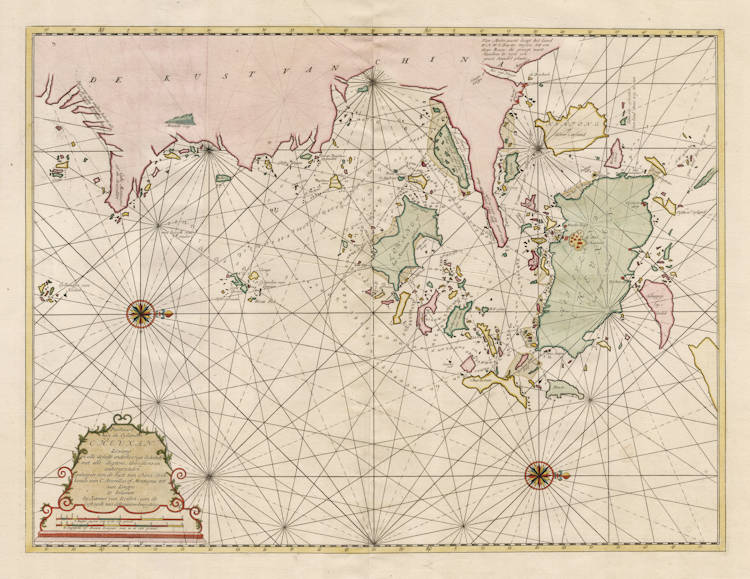 Antique map of Chusan (Zhoushan) / Zhejiang by van Keulen