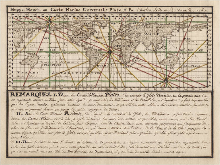 Antique map of the World by Le Normand